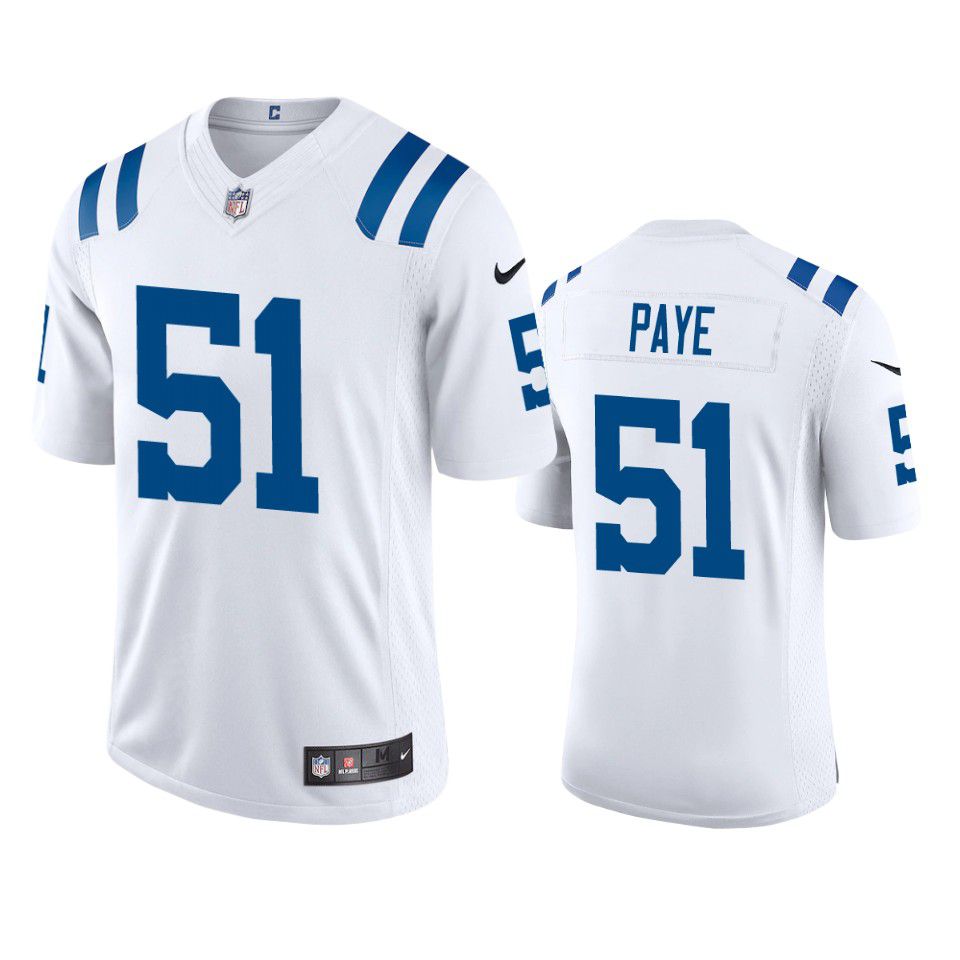 Men Indianapolis Colts 51 Kwity Paye Nike White Limited NFL Jersey
